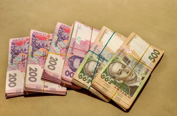 Viele Ukrainische Geld Griwna Handschellen Geld Korruption Der Ukraine Bekämpfung — Stockfoto