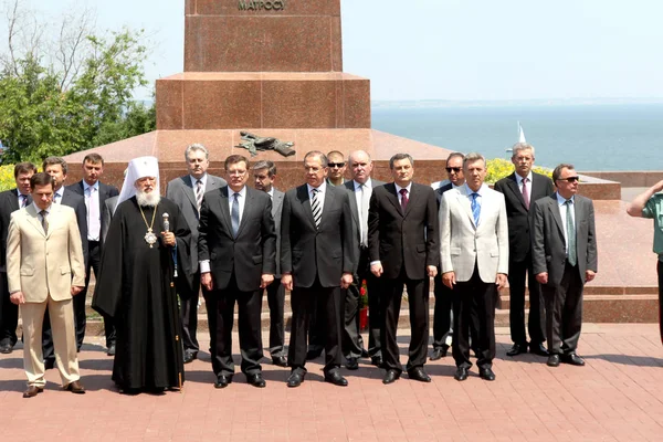 Οδησσός Ουκρανία Ιουνίου 2011 Υπουργός Εξωτερικών Της Ρωσικής Ομοσπονδίας Σεργκέι — Φωτογραφία Αρχείου
