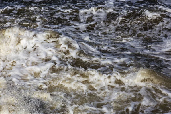 Sea Waves Storm Heavy Deep Sea Waves White Foam Crests — Stock Photo, Image