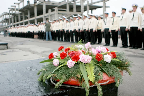 Odessa Ukrajna Május Tengeri Határ Ukrajna Flotta Hajók Hajósok Katonai — Stock Fotó