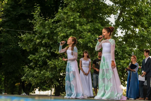Odesa Ucraina Luglio 2018 Bambini Esibiscono Teatro Estivo All Aperto — Foto Stock