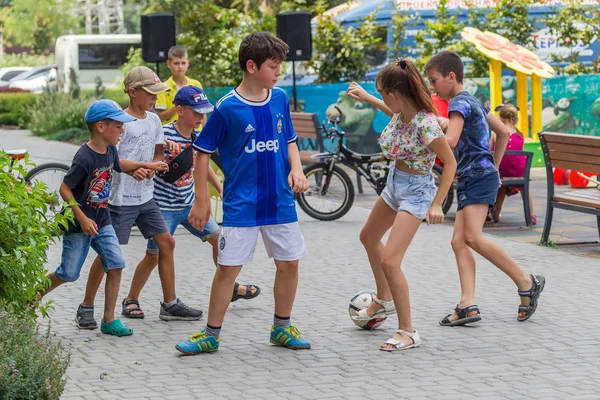 Odessa Ukraina 2018 Piłka Nożna Dla Dzieci Graczy Piłkę Nożną — Zdjęcie stockowe