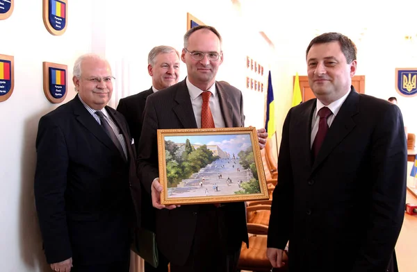 Odessa Ukraine May 2011 Ambassador Extraordinary Plenipotentiary Austria Ukraine Wolf — Stock Photo, Image