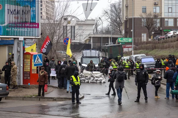 Odessa Ukraina Kwietnia 2018 Władze Policję Zakłócony Wyborów Prezydenckich Ukrainie — Zdjęcie stockowe