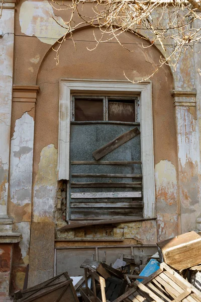 Interior Místico Abandonado Mansión Del Período Soviético Urss Antiguo Abandonado — Foto de Stock