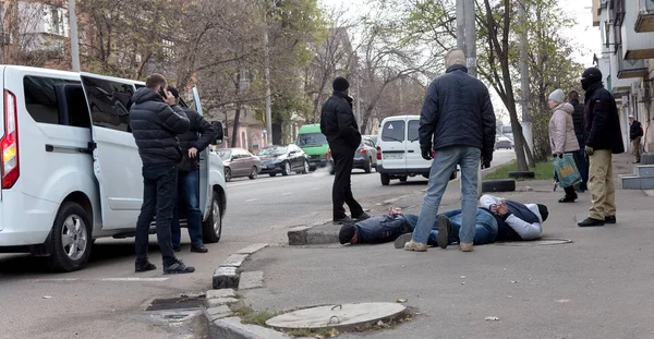 Odessa Ukraine Novembro 2017 Grupo Especial Policiais Ação Para Prender — Fotografia de Stock