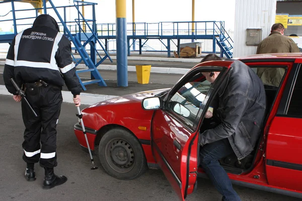 Odessa Abril Puesto Control Frontera Aduanera Ucrania Moldova Inspección Los — Foto de Stock
