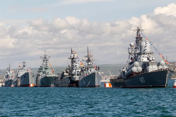 Maggio 2015 Marine Parade Warships Russian Black Sea Fleet Giorno — Foto Stock