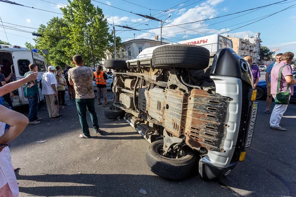 Odessa Ukraine July 2016 Crash Accident Street Police Crew Police — Stock Photo, Image