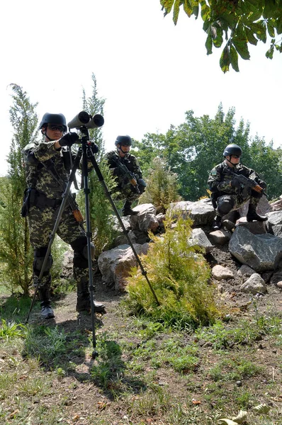 Odessa Ucrania Junio 2011 Ejercicios Militares Tropas Fronterizas Ucrania Para — Foto de Stock