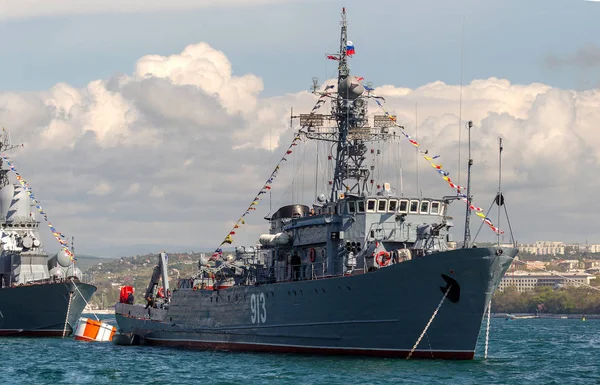 Maio 2015 Navios Guerra Desfile Marítimo Frota Russa Mar Negro — Fotografia de Stock