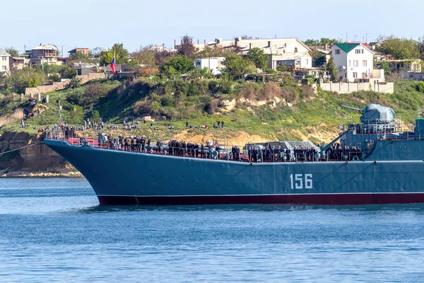 Maggio 2015 Marine Parade Warships Russian Black Sea Fleet Giorno — Foto Stock