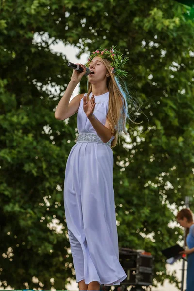 Odesa Ucraina Luglio 2018 Bambini Esibiscono Teatro Estivo All Aperto — Foto Stock