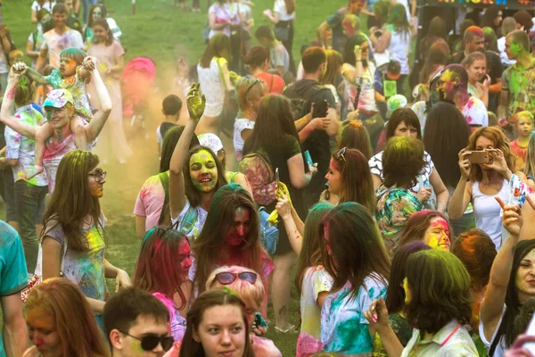 Krasnodar Rusia Mayo11 2018 Festival Colores Tradicional Festival Indio Holi —  Fotos de Stock