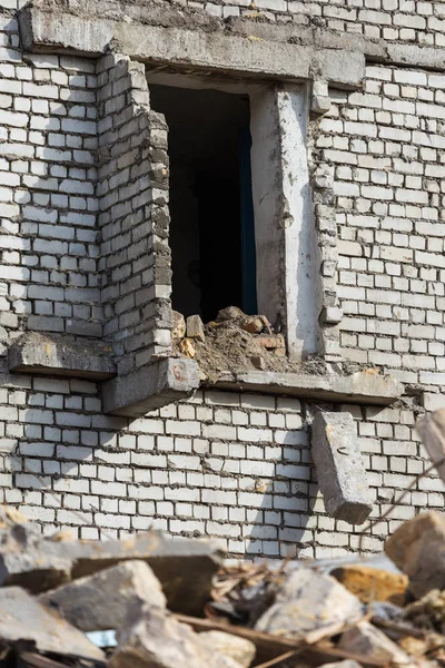 Een Verlaten Huis Stort Een Arme Buurt Het Huis Wordt — Stockfoto