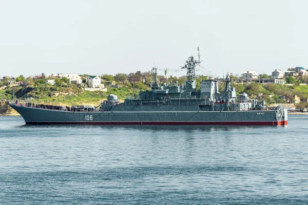 Maggio 2015 Marine Parade Warships Russian Black Sea Fleet Giorno — Foto Stock