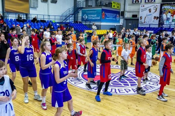 Odessa Ukraine Décembre 2018 Jeunes Enfants Jouent Basket Ball Participent — Photo