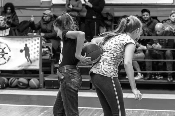 Odessa Ucrania Diciembre 2018 Niños Pequeños Juegan Baloncesto Participan Competiciones —  Fotos de Stock