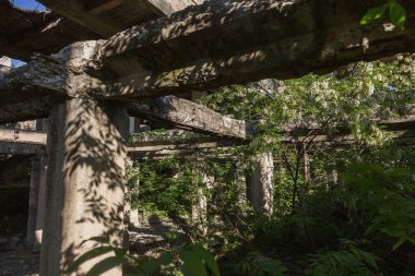 Terk edilmiş bombalama ve yıkılan bina bombardımanı patlama nedeniyle yok. Kabukları, madde işaretleri ve parçalanmak bir savaş kasıp kavuran Bina duvarlarında delikler. Eski yıkık ev