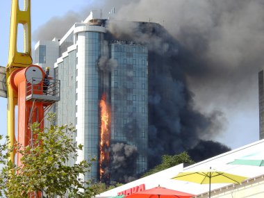 Odessa apartmanda yanan dramatik atış