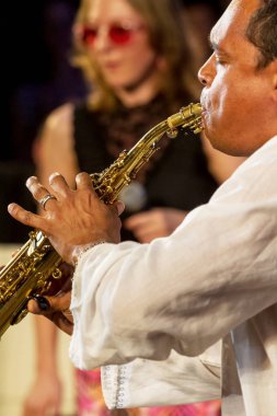 Odessa, Ukrayna-8 Haziran 2013: geleneksel uluslararası müzik Caz Festivali Jazzfest 