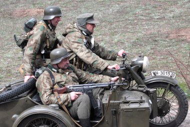 Odessa, Ukrayna - 6 Mayıs: 1943, 1941-1945 İkinci Dünya Savaşı'nda odessa savaşta imar savaş olayları bölünebilir. Wehrmacht askerler, 6 Mayıs 2012 yılında odessa, Ukrayna 