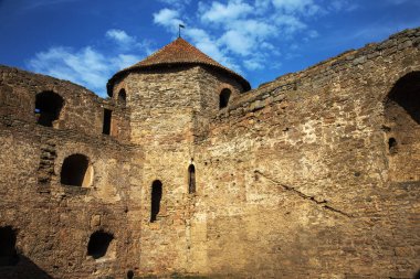 Belgorod-Dnestrovsky Ortaçağ Kalesi Ackerman. Eski Türk kale Akkerman, Odessa region, Ukrayna, 2015 güzel tarihi kalıntıları görünümünü