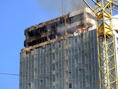 Odessa apartmanda yanan dramatik atış