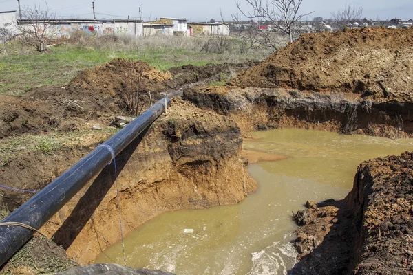 Odessa Ucrania Abril 2012 Estación Bombeo Aguas Residuales Desastre Ambiental — Foto de Stock