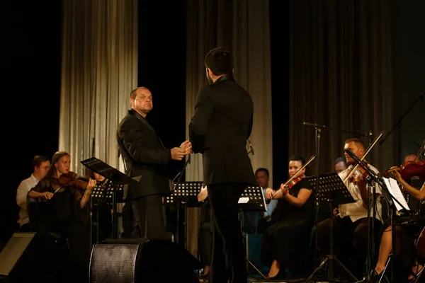 Odessa Ucrania Julio 2018 Orquesta Sinfónica Escenario Espectáculo Musical Escenario — Foto de Stock