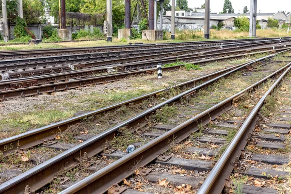 Ferrovia Incrocio Nodale Delle Ferrovie Dell Ucraina Infrastrutture Trasporto Ferroviario — Foto Stock