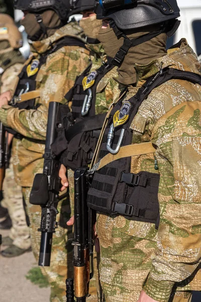 Odessa Ucrania Agosto 2018 Fuerzas Especiales Policía Ucraniana Las Filas — Foto de Stock