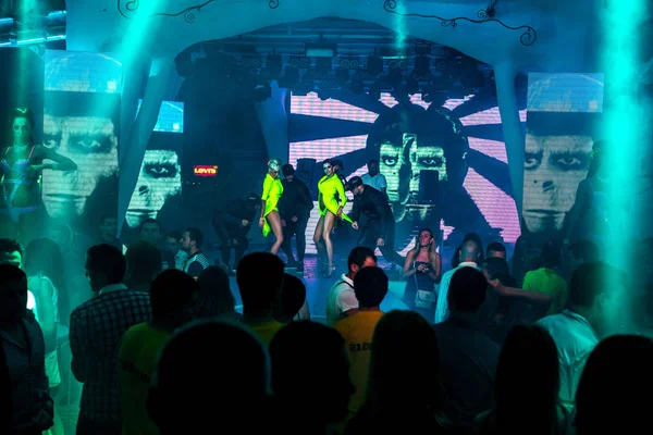 Odessa Június Nightclub Bemutat Egy Modern Fény Show Szórakoztató Látogatók — Stock Fotó