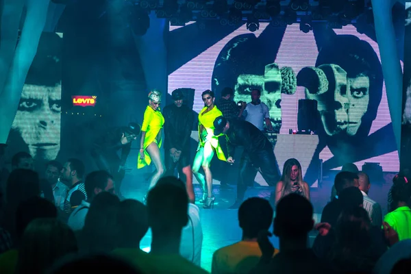 Odessa Június Nightclub Bemutat Egy Modern Fény Show Szórakoztató Látogatók — Stock Fotó