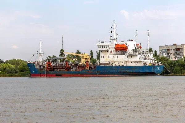 Odessa Ukraina Lipca Port Ust Dunaju Pogłębiarka Specjalistyczne Rzeka Statek — Zdjęcie stockowe