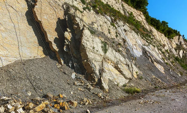 Ochrana Proti Sesuvu Půdy Drcený Kámen Štěrk Kamenné Prvky Zahradní — Stock fotografie