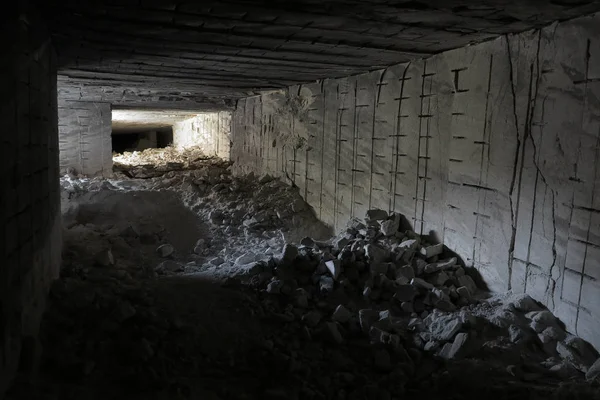 Старый Заброшенный Туннель Подземных Карьерах Вход Катакомбы Одессы Украина Качестве — стоковое фото