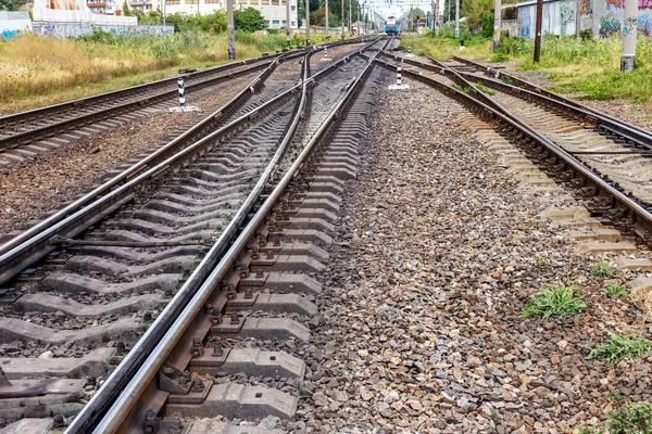 Ferrocarril Unión Nodal Ferrocarriles Ucrania Infraestructura Transporte Ferroviario Reducción Carga — Foto de Stock