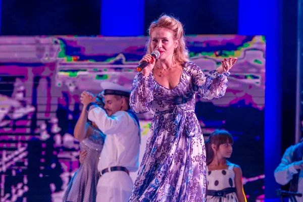 Odessa Ucrania Agosto 2018 Espectáculo Musical Alexandra Mamina Banda Danza — Foto de Stock