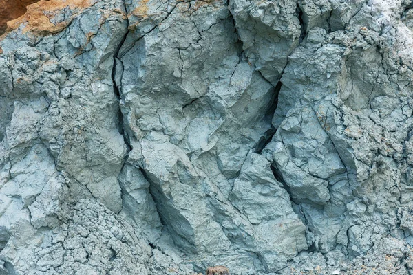 Geologický Ložisko Modré Hlíny Modrá Hlína Vzácná Přírodní Kosmetika Modrá — Stock fotografie