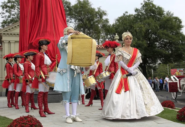 Odessa Ukraine September Theatrical Show Times Russian Empress Catherine Opening — Stock Photo, Image