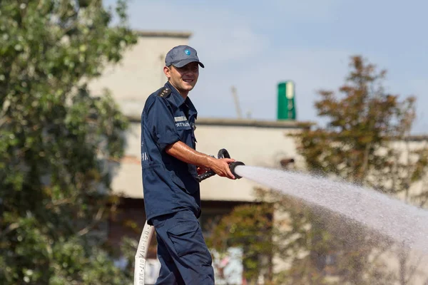 Odessa Ukraine Agosto 2017 Bombeiro Caminhão Bombeiros Veículo Combate Incêndios — Fotografia de Stock