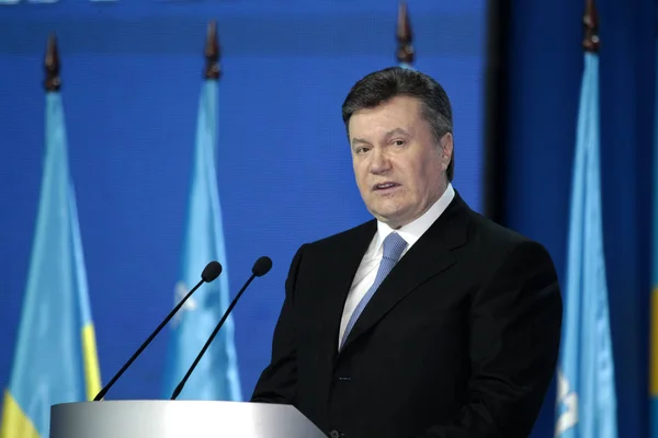 Kiev Julho Quarto Presidente Ucrânia Viktor Yanukovych Congresso Partido Das — Fotografia de Stock