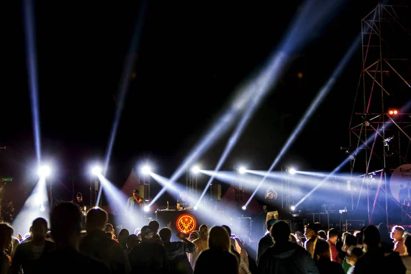 Odessa Ukraine August 2017 Large Crowd Spectators Fans Rock Concert — Stock Photo, Image