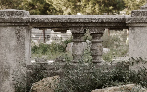 Mistik Cephe Terkedilmiş Kalıntıları Harap Antik Kale Binanın Konak Eski — Stok fotoğraf