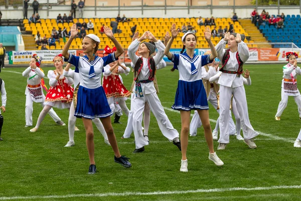 Odessa Oekraïne Oktober 2017 Kinderen Het Podium Jonge Kinderen Dansen — Stockfoto