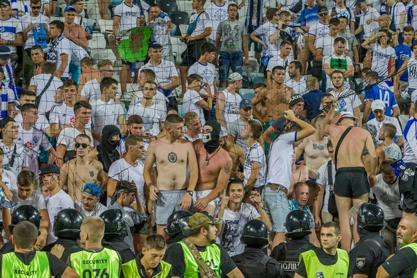 Odessa Ukraine Juillet 2018 Une Foule Spectateurs Football Stade Les — Photo