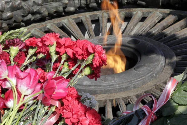 Odessa May Events Commemorate Anniversary Victory World War Flowers Eternal — Stock Photo, Image