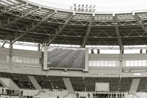 Odessa Ucrania 2018 Sillas Plástico Viejas Vacías Stands Estadio Muchos — Foto de Stock