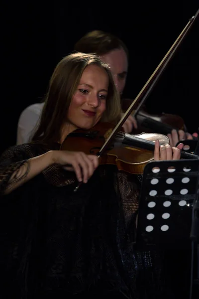 Odessa Ukrajna 2018 Július Szimfonikus Zenekar Színpadon Musical Show Színház — Stock Fotó